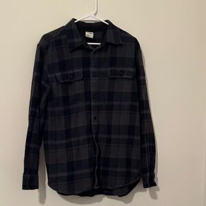 The North Face Men's Dark Plaid Button Down Shirt size large